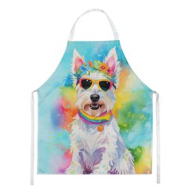 Westie Hippie Dawg Apron Cooking Kitchen Server Baking Crafts Gardening for Adult Women Men, Unisex, Large, Multicolor