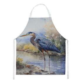 Blue Heron Apron Cooking Kitchen Server Baking Crafts Gardening for Adult Women Men, Unisex, Large, Multicolor
