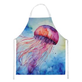 Jellyfish Apron Cooking Kitchen Server Baking Crafts Gardening for Adult Women Men, Unisex, Large, Multicolor