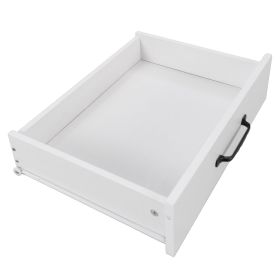 K&K Kitchen Island with Trash Can Storage Cabinet, Kitchen Cart with Drop Leaf, Spice Rack, Towel Rack and Drawer (Color: as Pic)